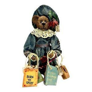 Boyds Bears Grace Z Beartique Born to Shop Resin/Fabric Figurine #2422